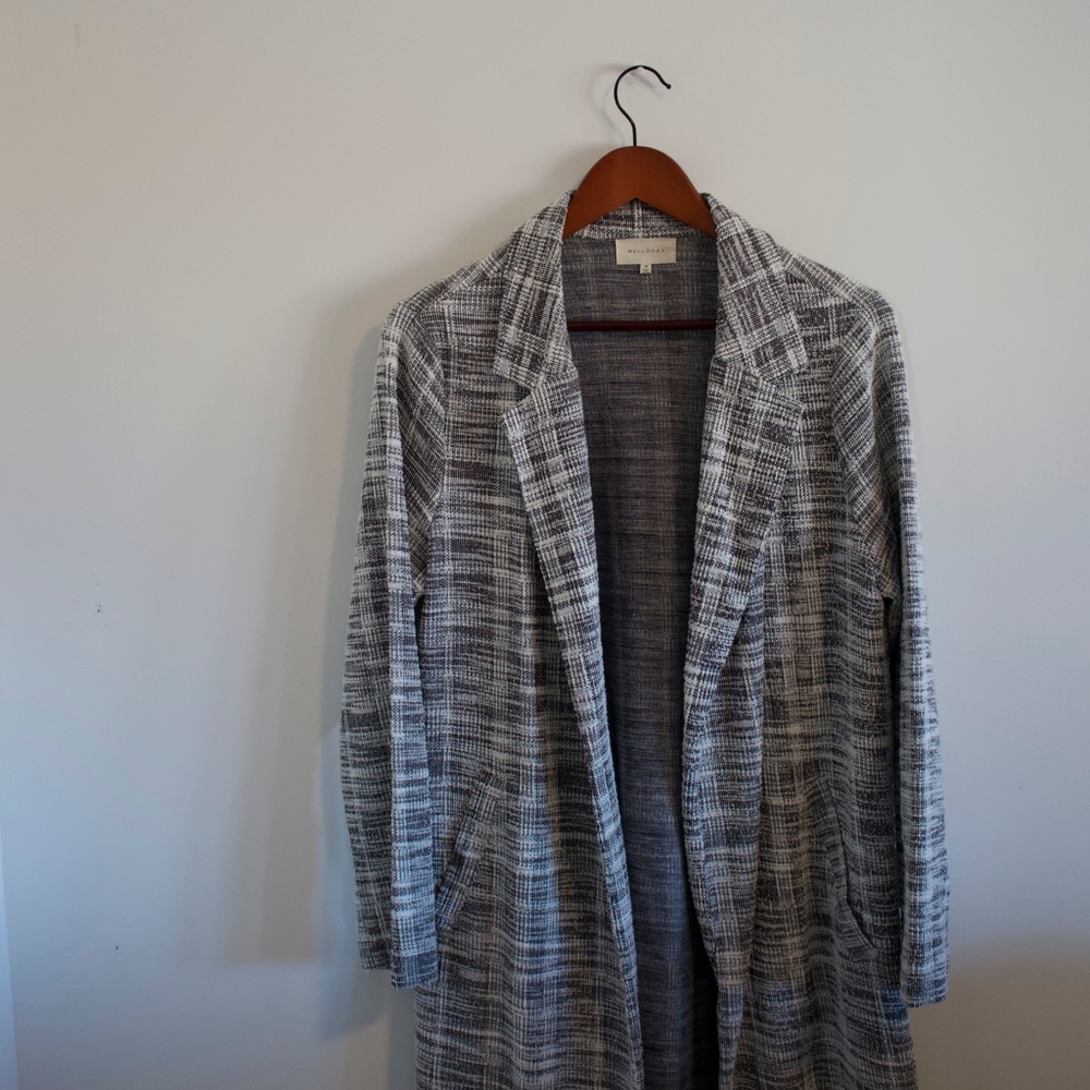 Melloday Tweed Long Coat. Size M.